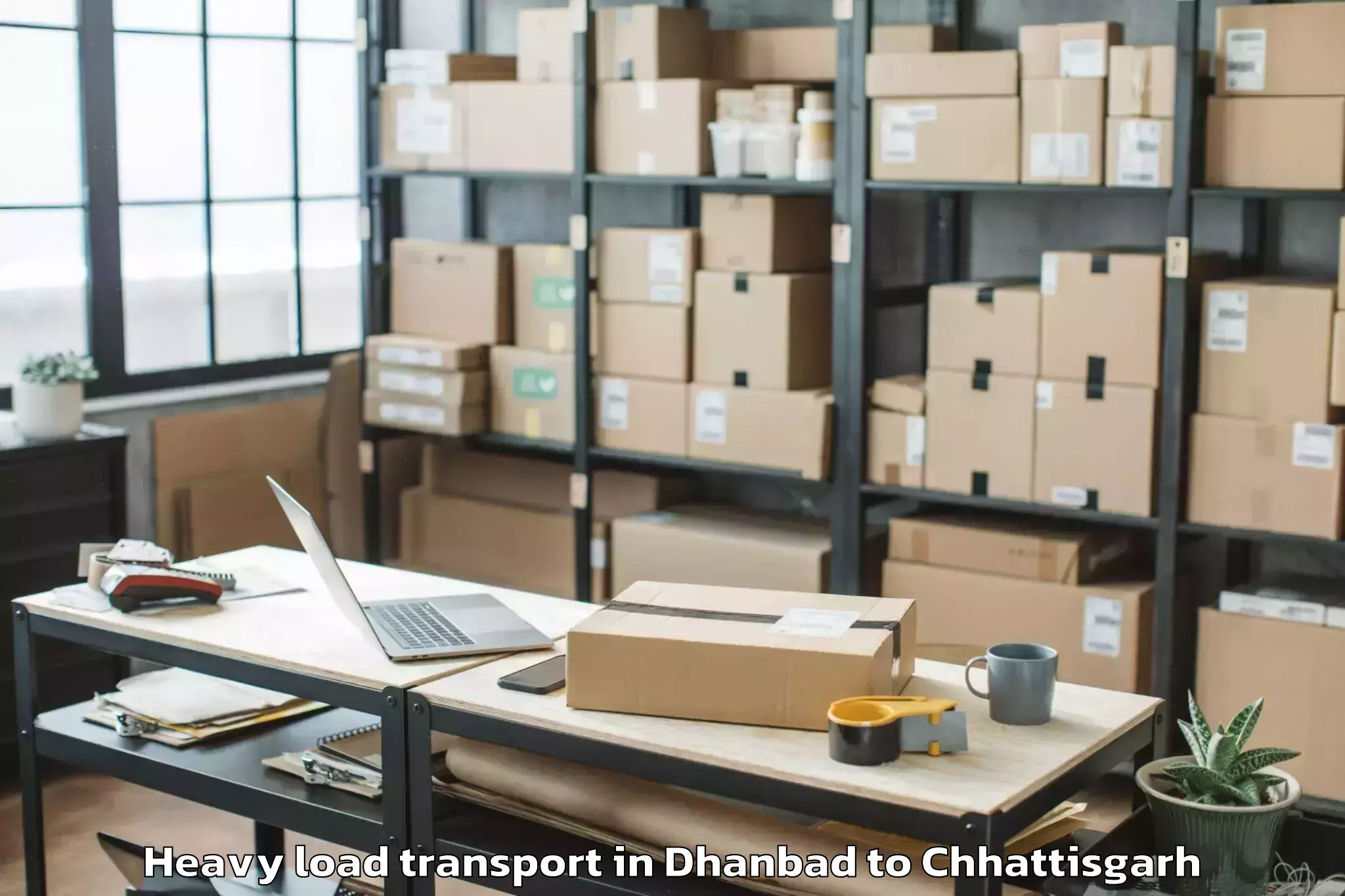 Top Dhanbad to Mainpat Heavy Load Transport Available